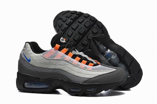Nike Air Max 95 OG Big Bubble Grey Orange Blue Men's Shoes-101 (image for) Nike Air Max 95 OG Big Bubble Grey Orange Blue Men's Shoes-101